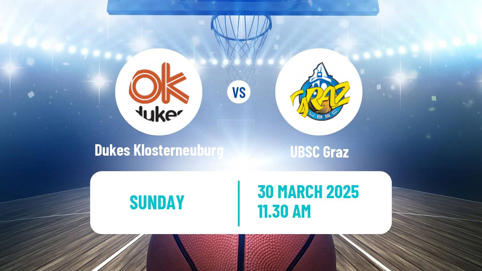 Basketball Austrian Superliga Basketball Dukes Klosterneuburg - UBSC Graz