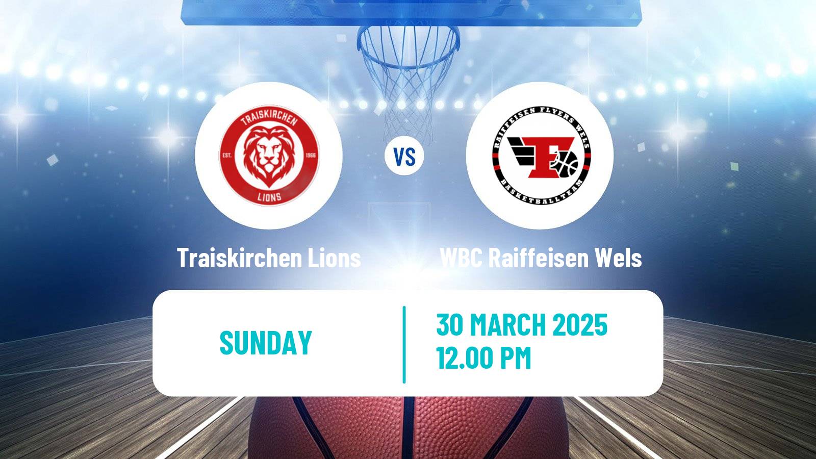 Basketball Austrian Superliga Basketball Traiskirchen Lions - WBC Raiffeisen Wels