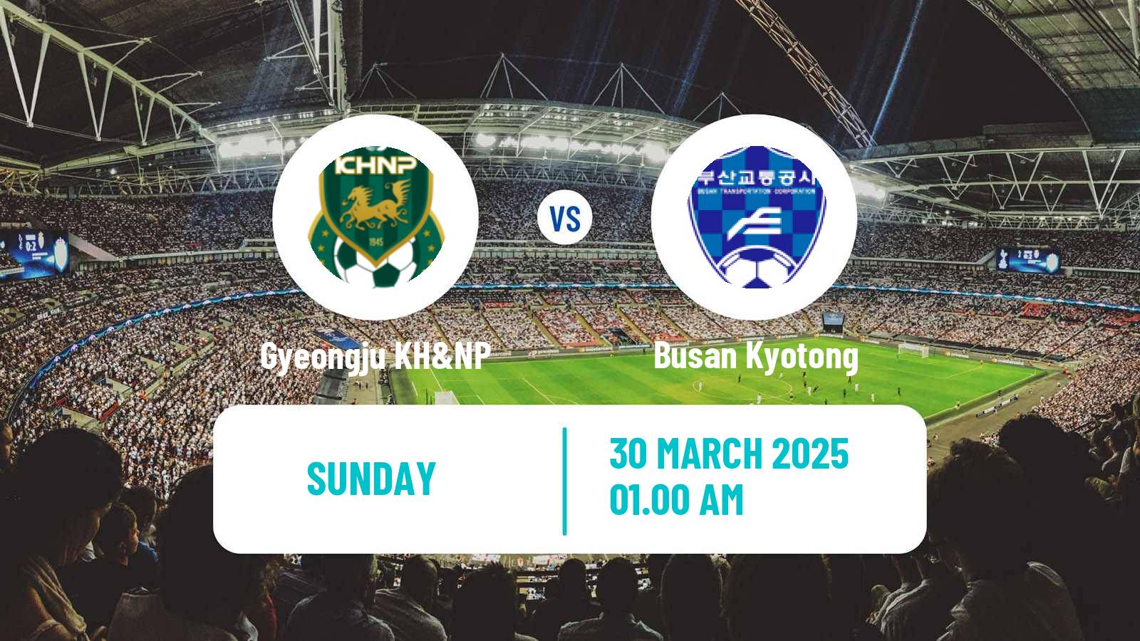 Soccer South Korean K3 League Gyeongju KH&NP - Busan Kyotong