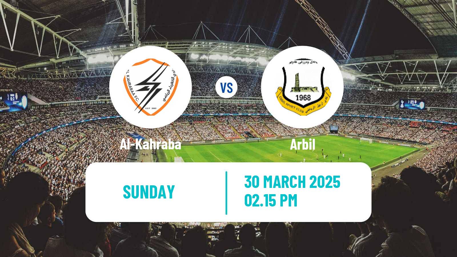 Soccer Iraqi Premier League Al-Kahraba - Arbil
