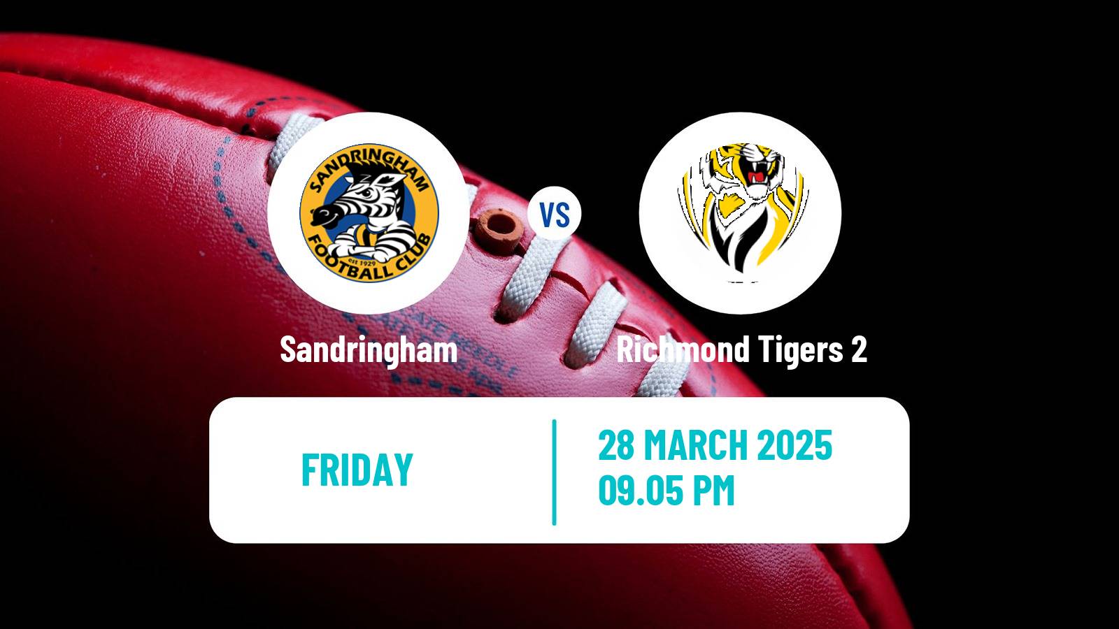 Aussie rules VFL Sandringham - Richmond Tigers 2