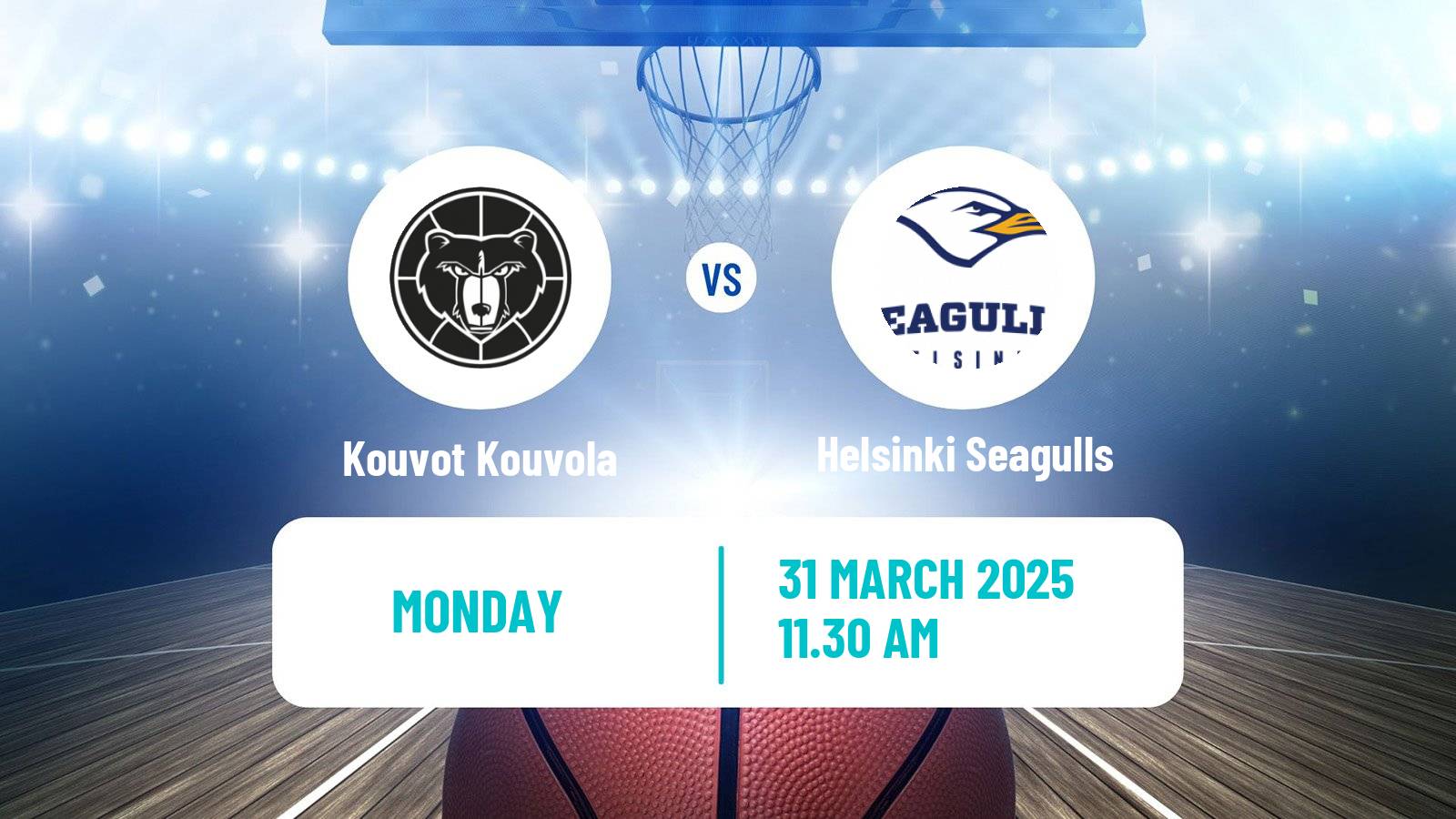 Basketball Finnish Korisliiga Kouvot Kouvola - Helsinki Seagulls