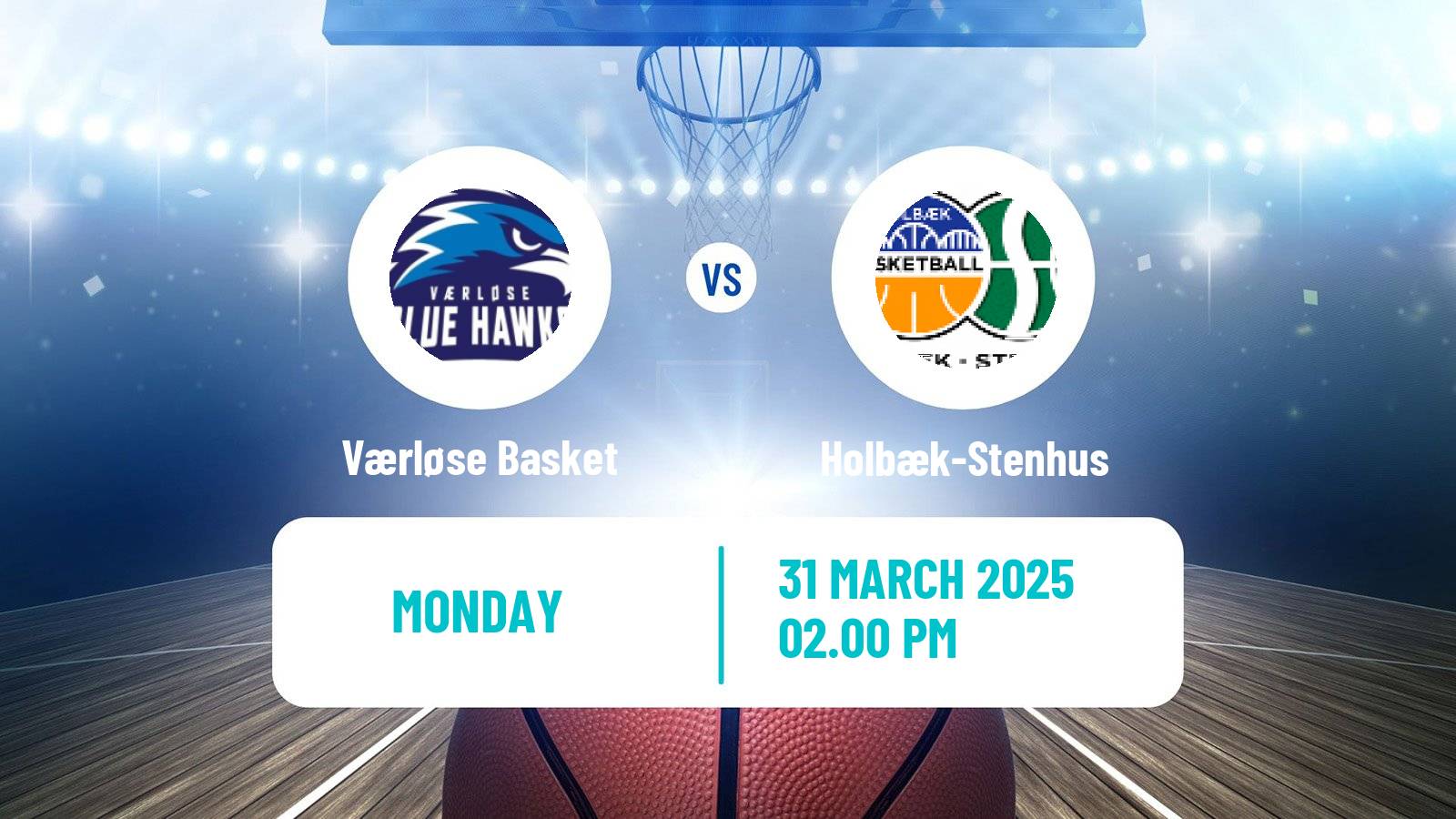 Basketball Danish Basketligaen Værløse Basket - Holbæk-Stenhus