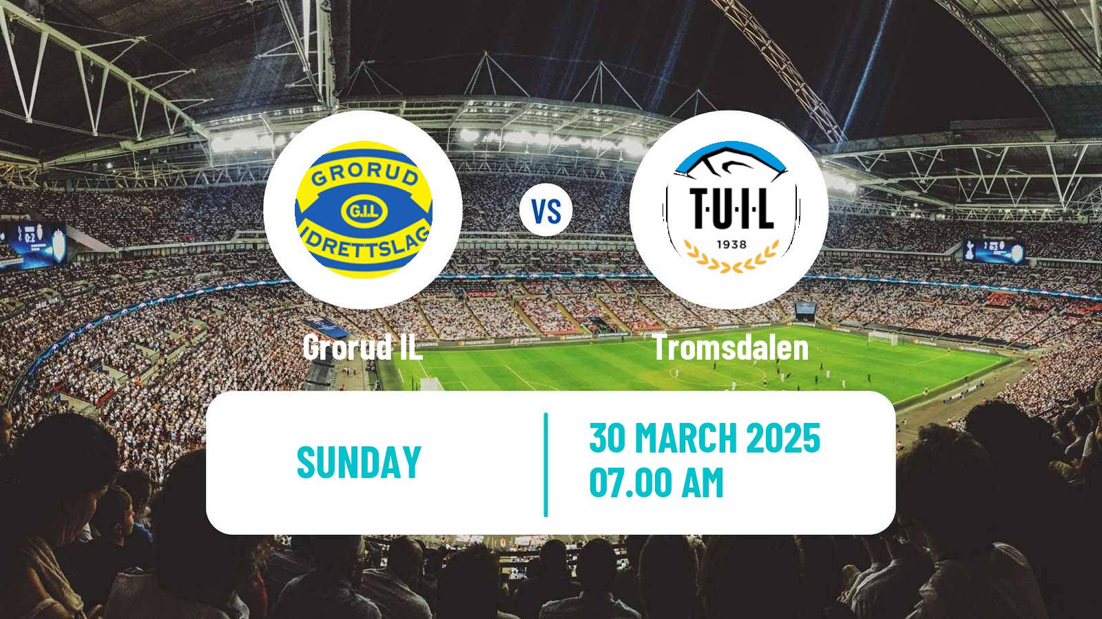 Football Norwegian Division 2 - Group 2 Grorud - Tromsdalen