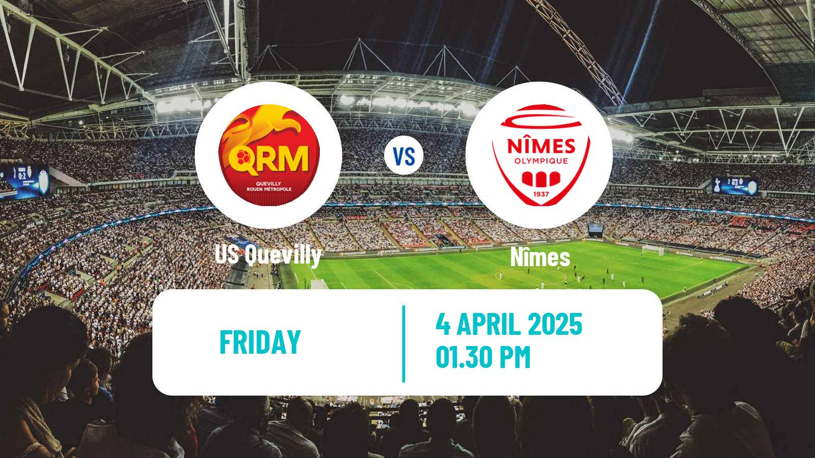 Soccer French National League Quevilly - Nîmes