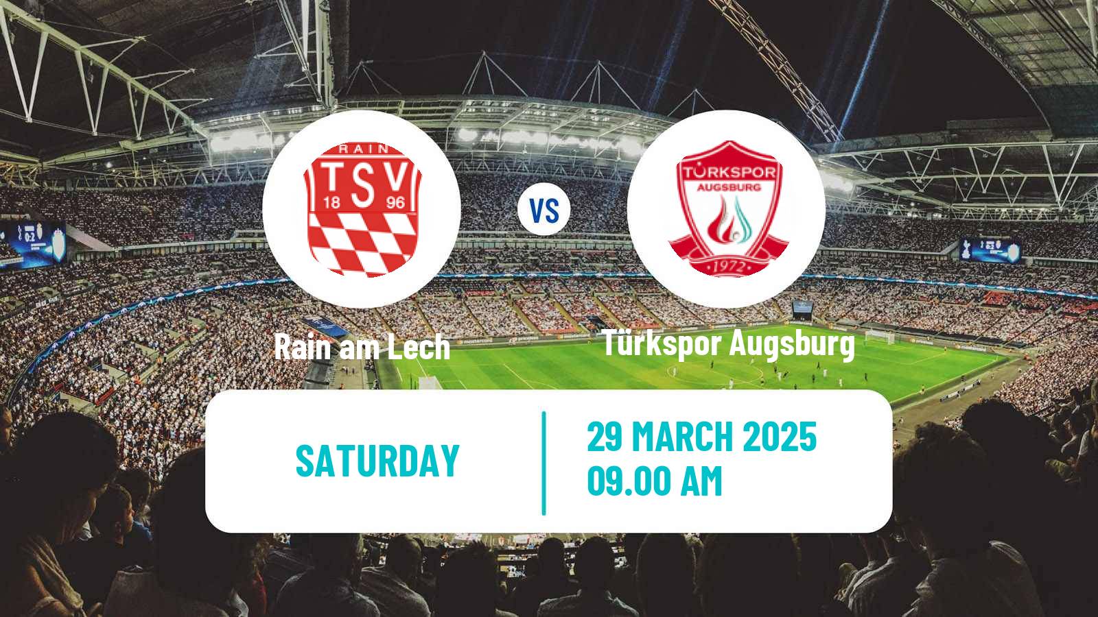 Soccer German Oberliga Bayern Süd Rain am Lech - Türkspor Augsburg