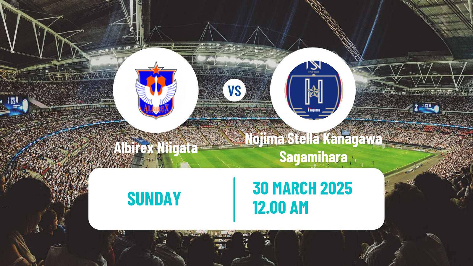 Football Japan WE League Women Albirex Niigata - Nojima Stella Kanagawa Sagamihara