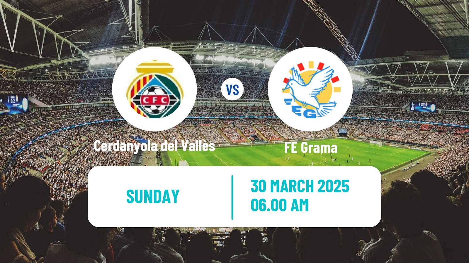 Soccer Spanish Tercera RFEF - Group 5 Cerdanyola del Vallès - Grama