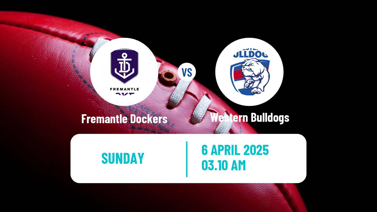 Aussie rules AFL Fremantle Dockers - Western Bulldogs