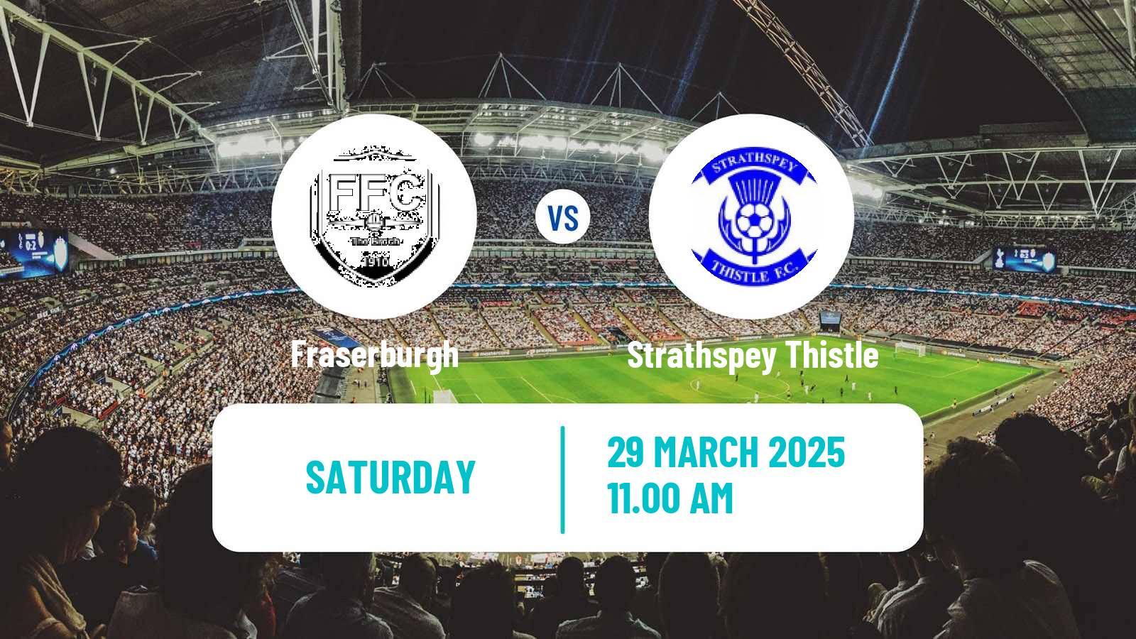 Soccer Scottish Highland League Fraserburgh - Strathspey Thistle