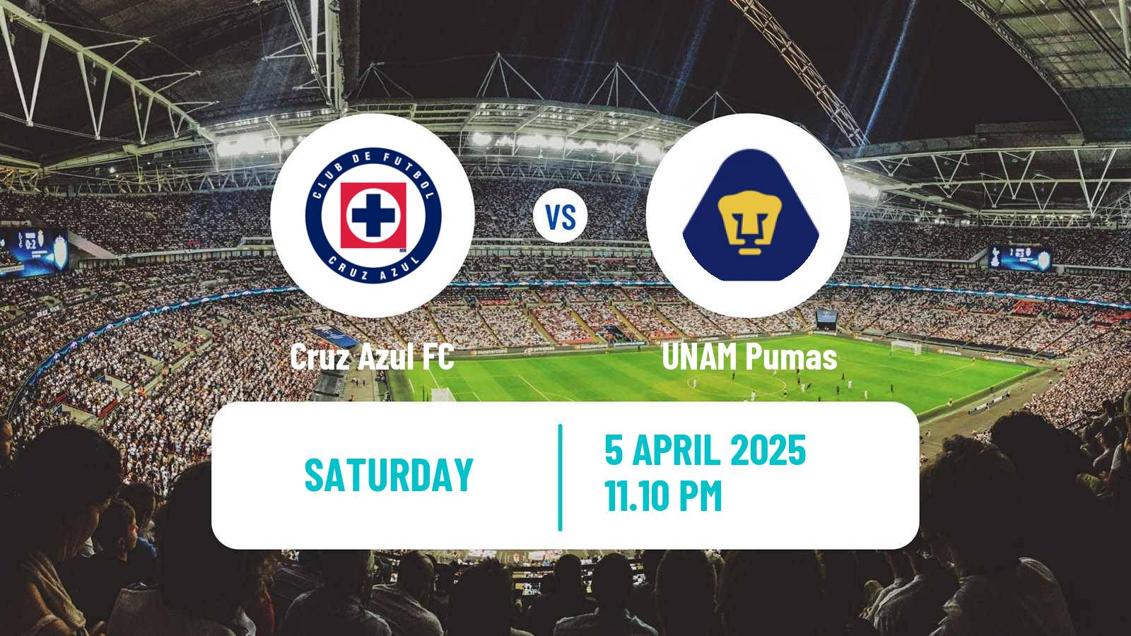 Soccer Mexican Liga MX Cruz Azul - UNAM