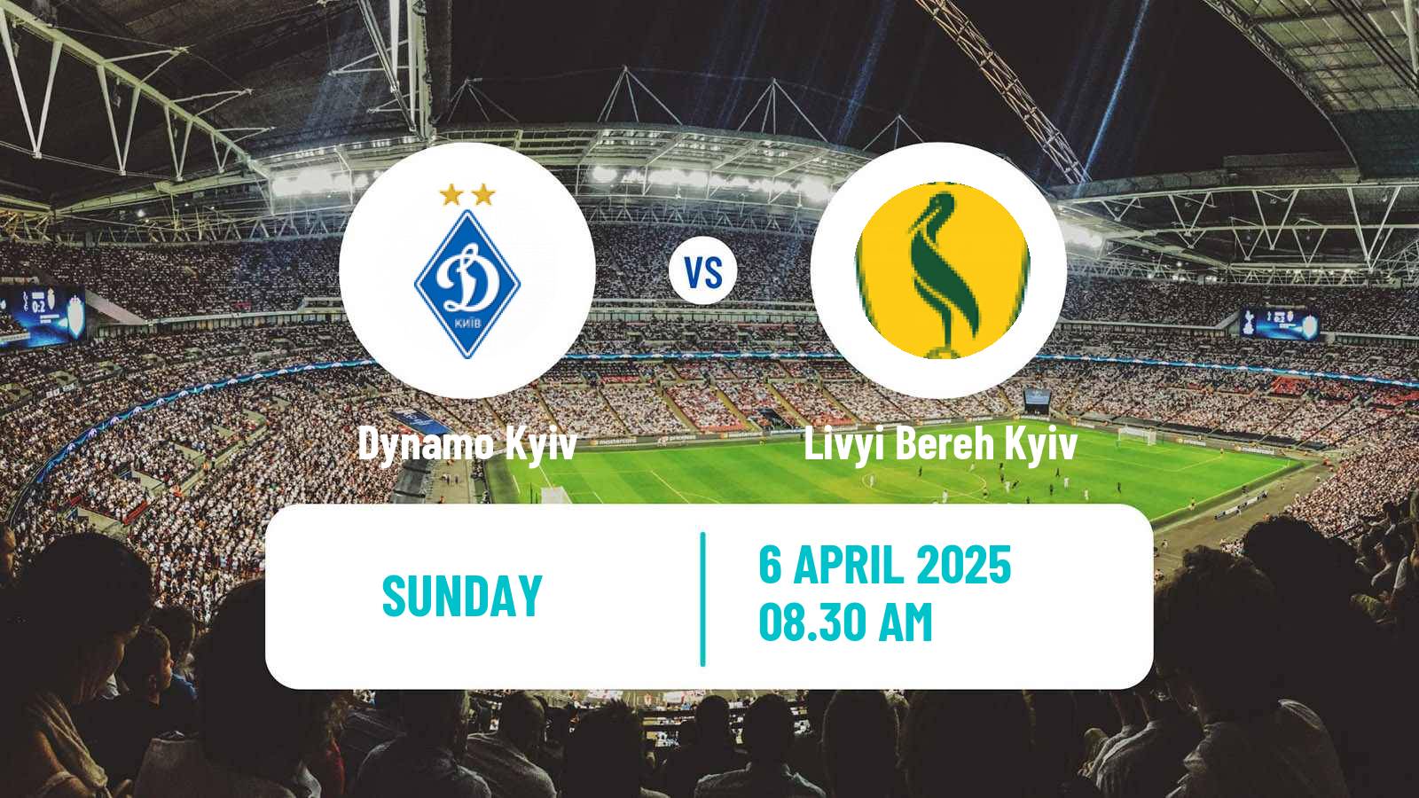 Soccer Ukrainian Premier League Dynamo Kyiv - Livyi Bereh Kyiv