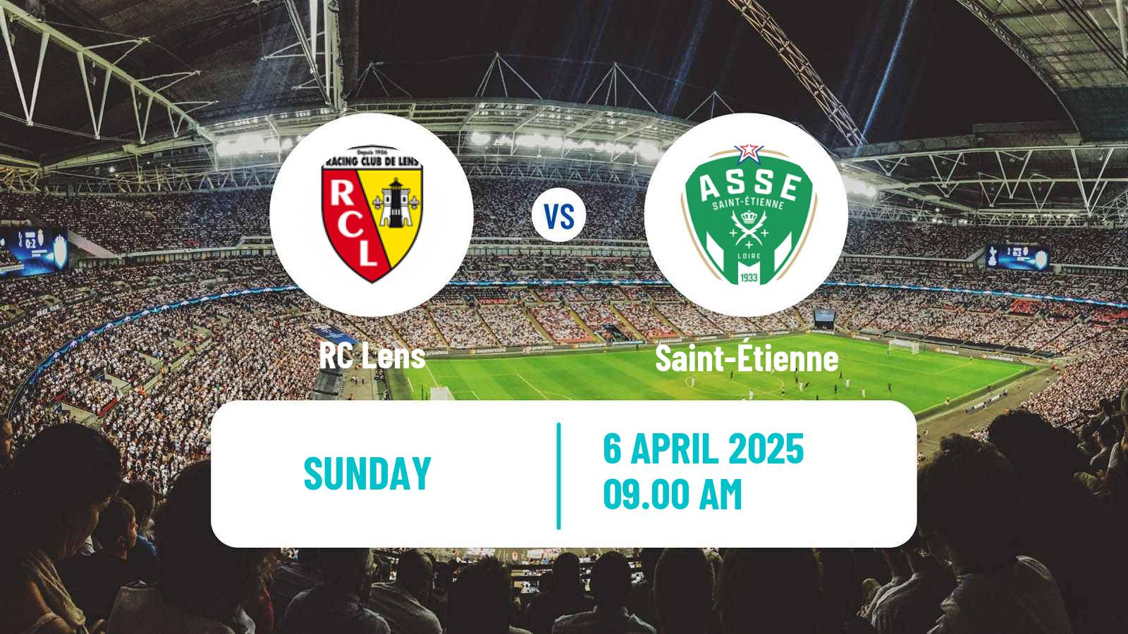 Soccer French Ligue 1 Lens - Saint-Étienne