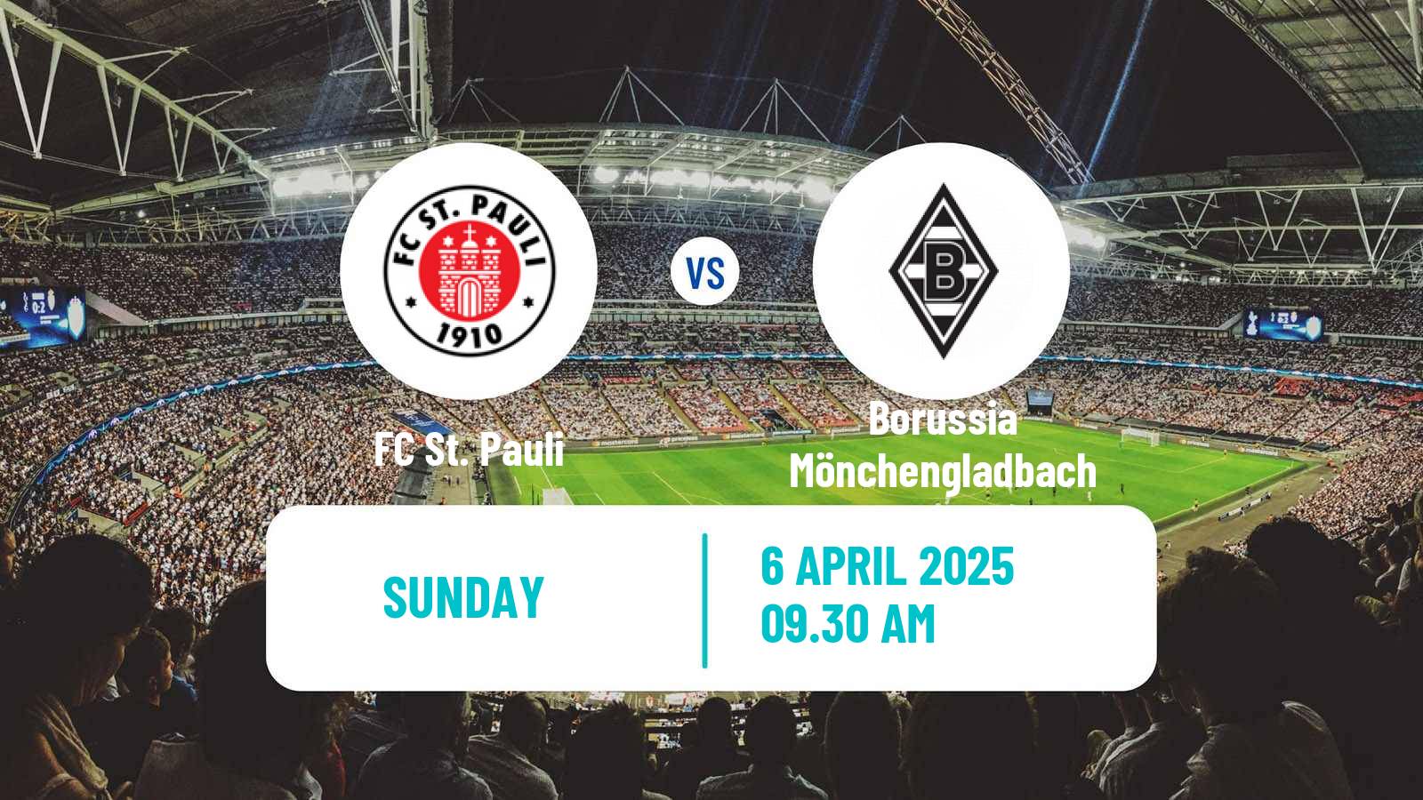 Soccer German Bundesliga St. Pauli - Borussia Mönchengladbach