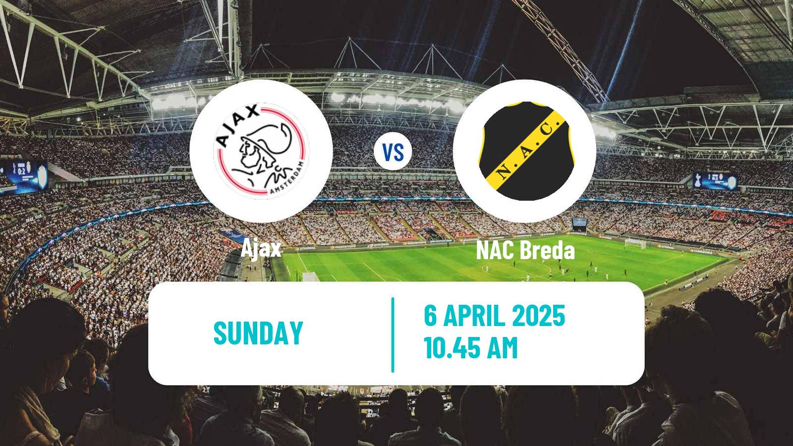 Soccer Dutch Eredivisie Ajax - NAC Breda