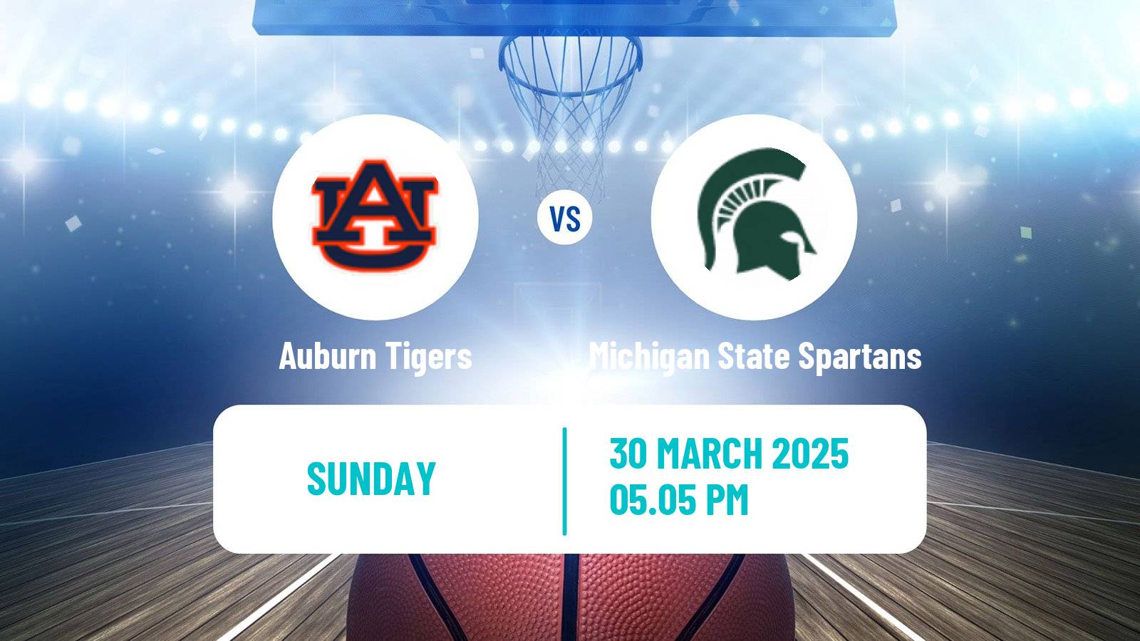 Basketball NCAA College Basketball Auburn Tigers - Michigan State Spartans