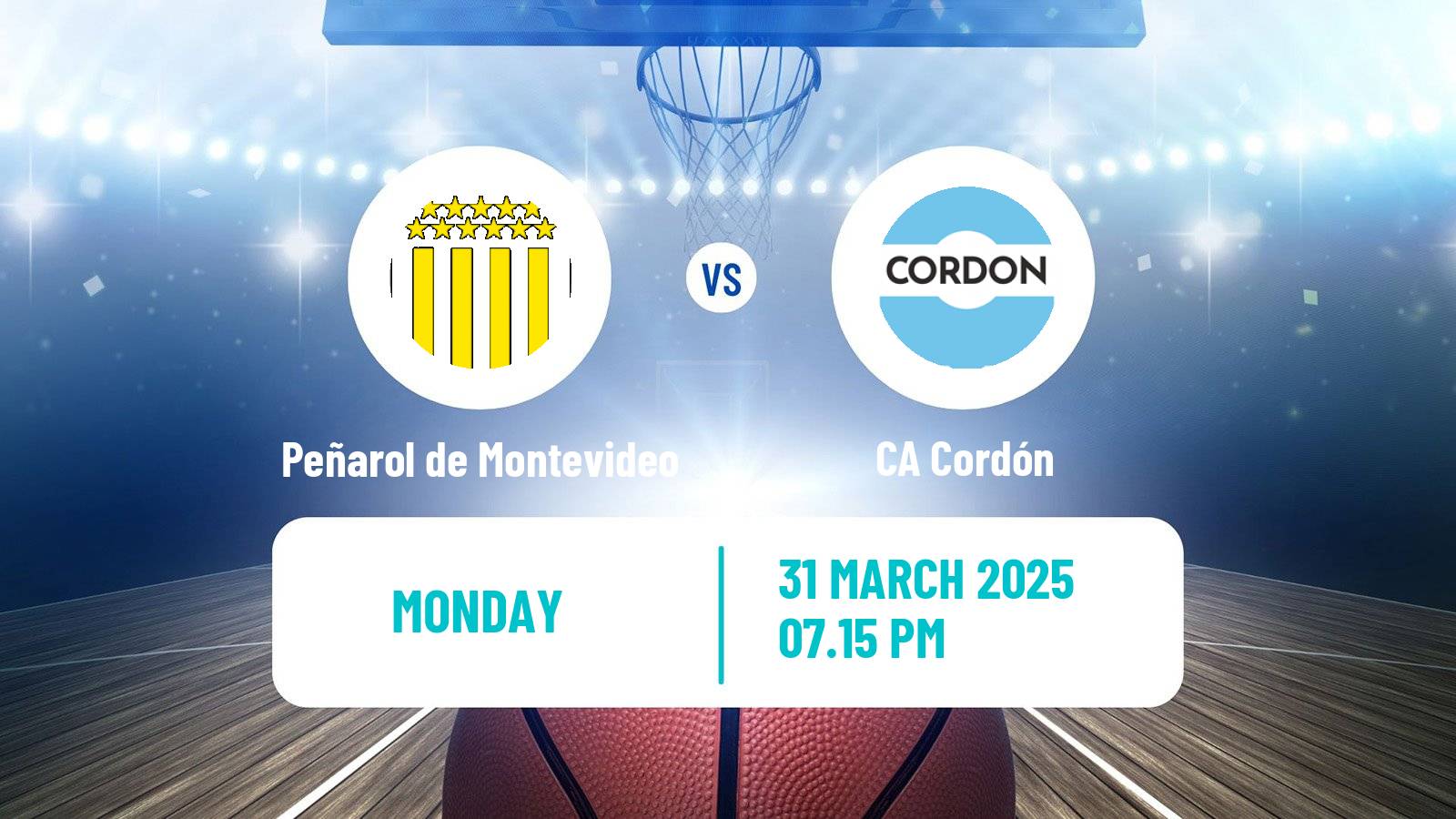 Basketball Uruguayan Liga Basketball Peñarol de Montevideo - Cordón