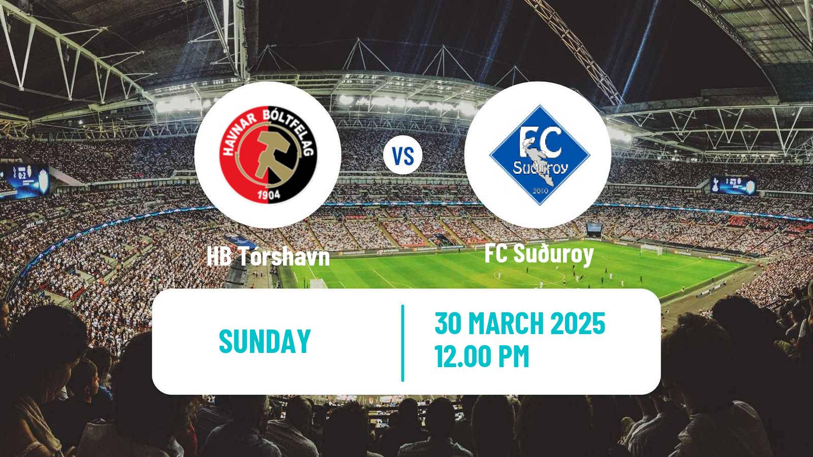 Soccer Faroe Islands Premier League HB Tórshavn - Suðuroy