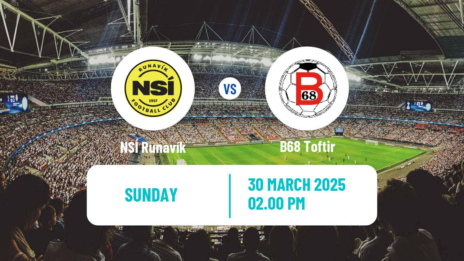 Soccer Faroe Islands Premier League NSÍ Runavík - B68 Toftir