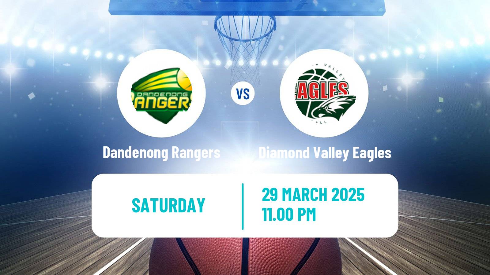 Basketball Australian NBL1 South Dandenong Rangers - Diamond Valley Eagles