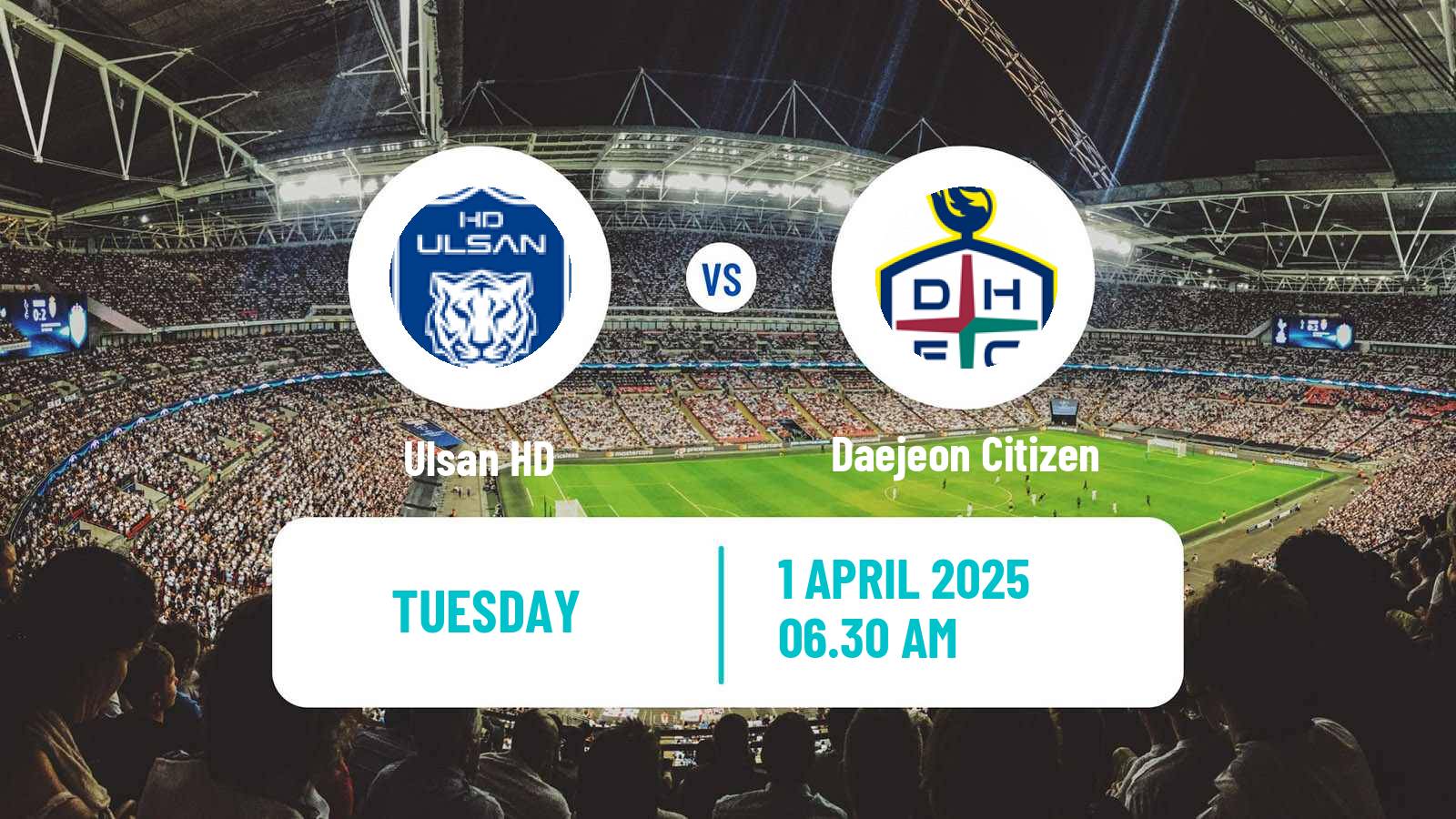 Soccer South Korean K-League 1 Ulsan HD - Daejeon Citizen