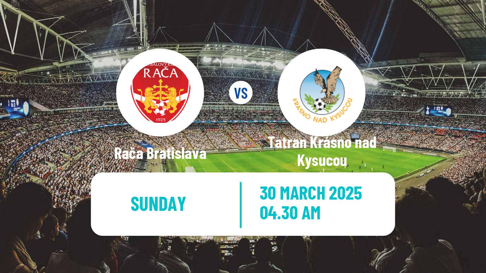 Soccer Slovak 3 Liga West Rača Bratislava - Tatran Krásno nad Kysucou