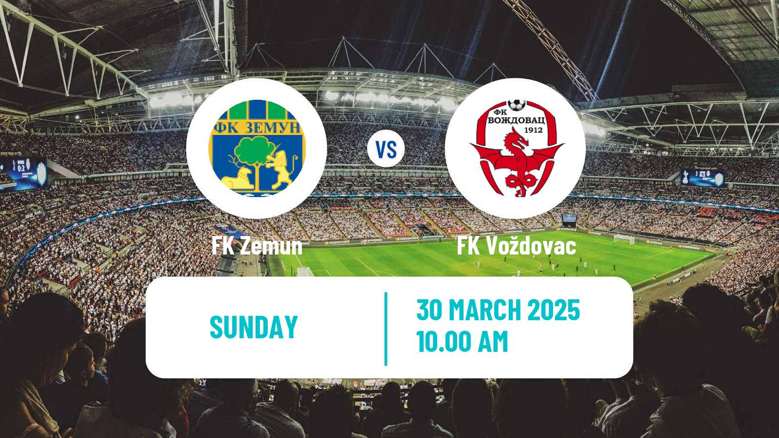 Soccer Serbian Prva Liga Zemun - Voždovac