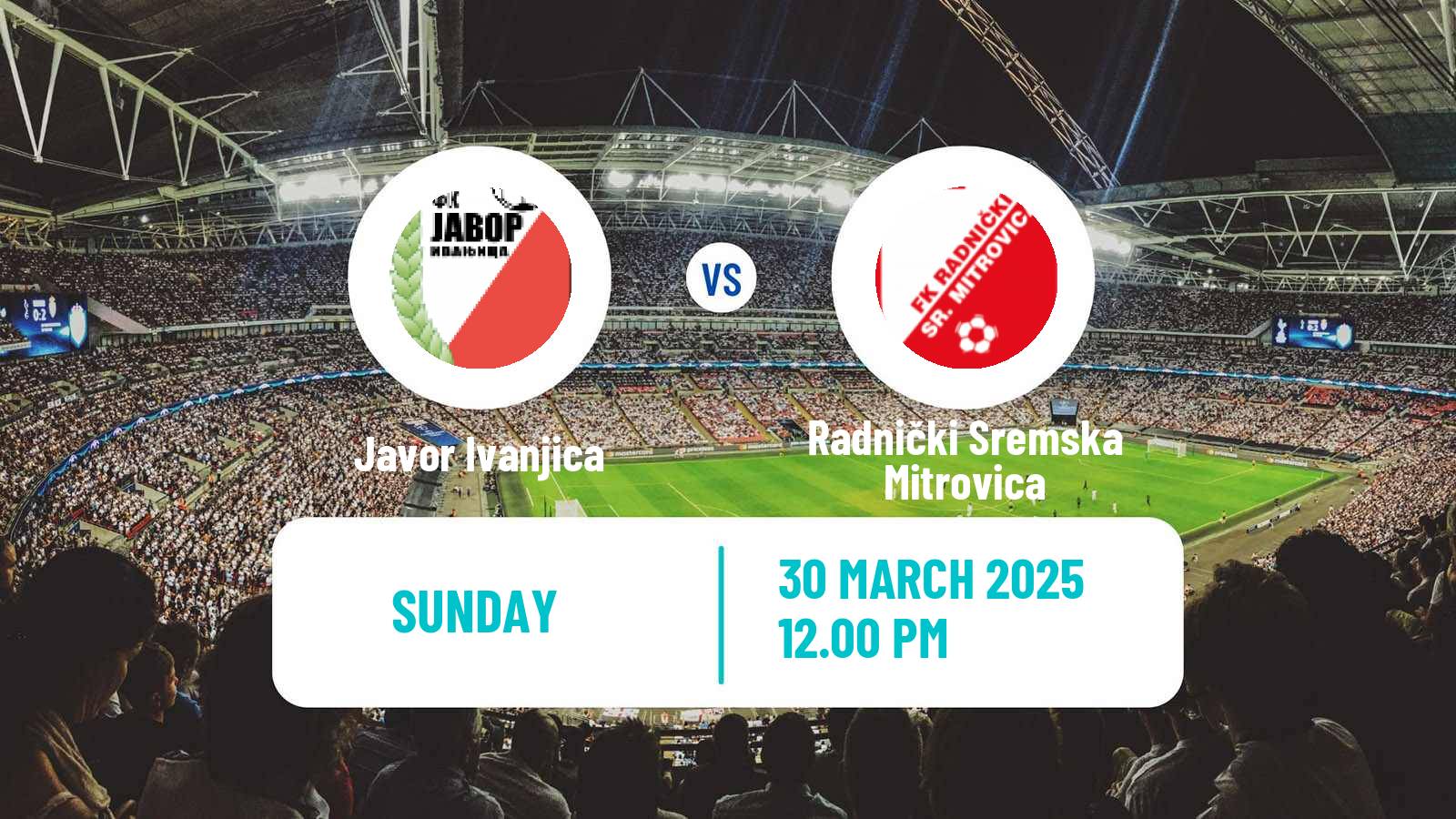 Soccer Serbian Prva Liga Javor Ivanjica - Radnički Sremska Mitrovica