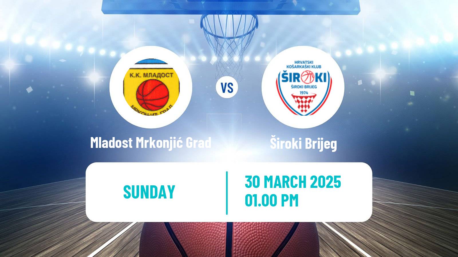 Basketball Bosnian Prvenstvo Basketball Mladost Mrkonjić Grad - Široki Brijeg