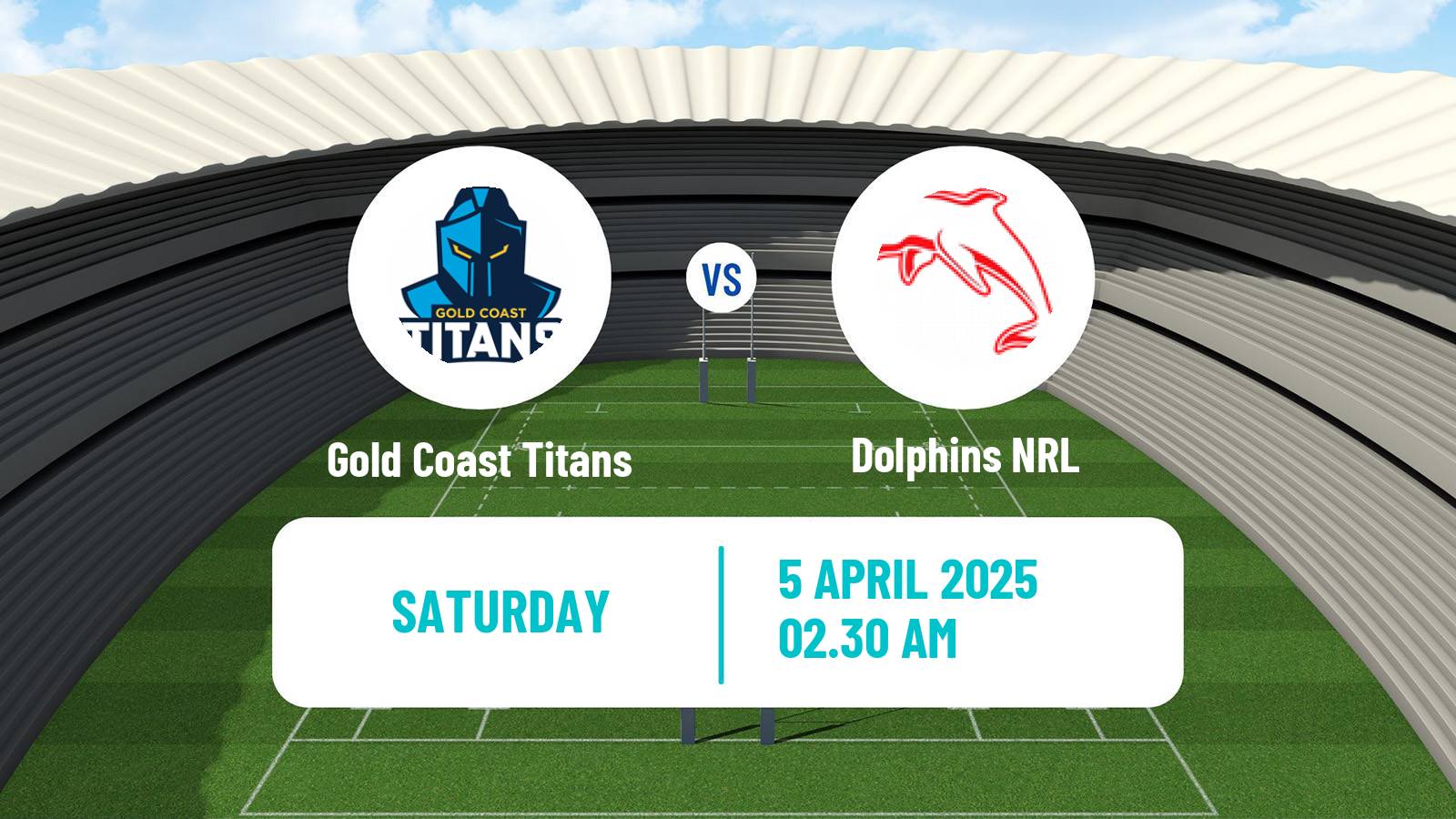 Rugby league Australian NRL Gold Coast Titans - Dolphins