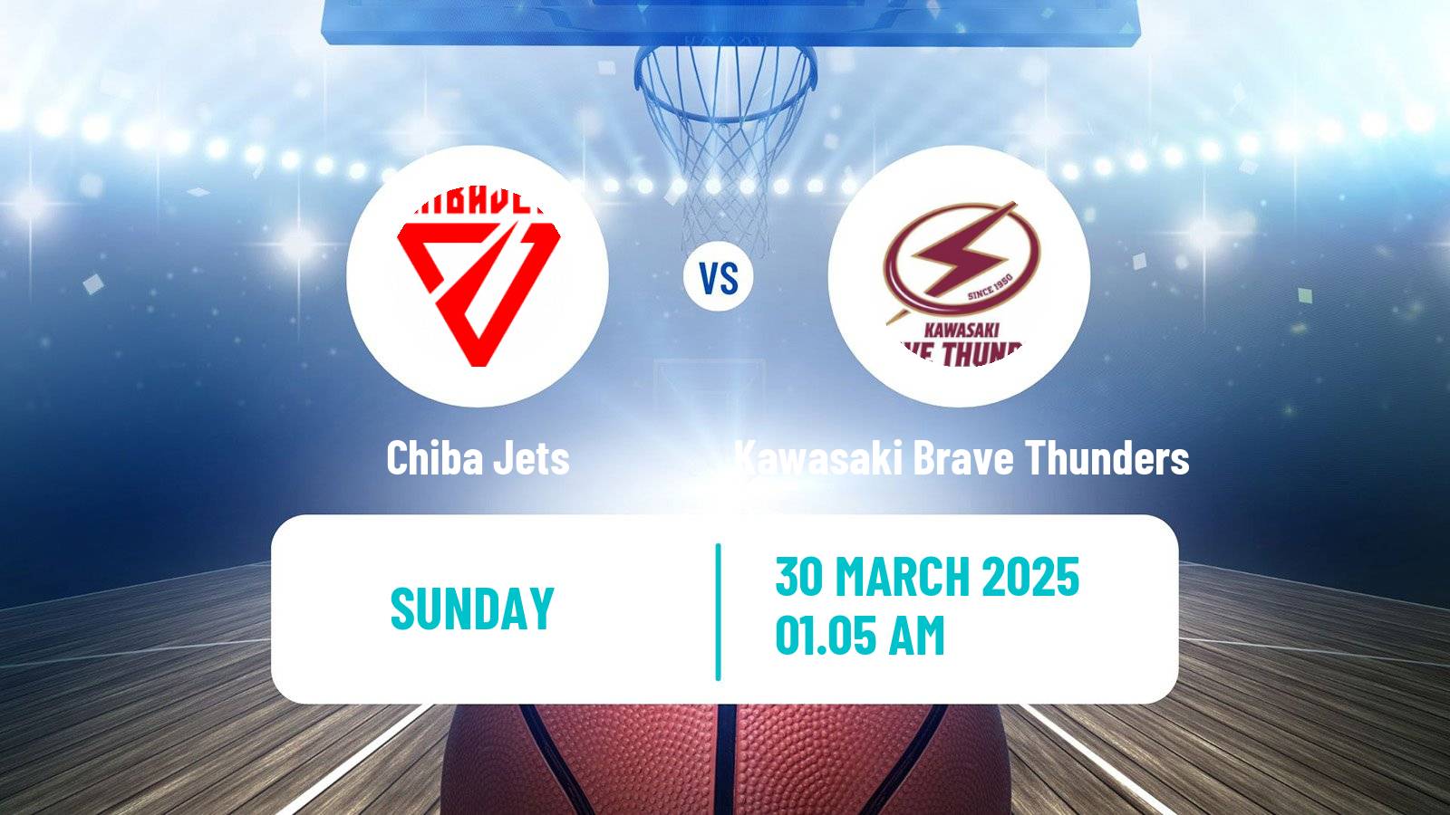 Basketball BJ League Chiba Jets - Kawasaki Brave Thunders
