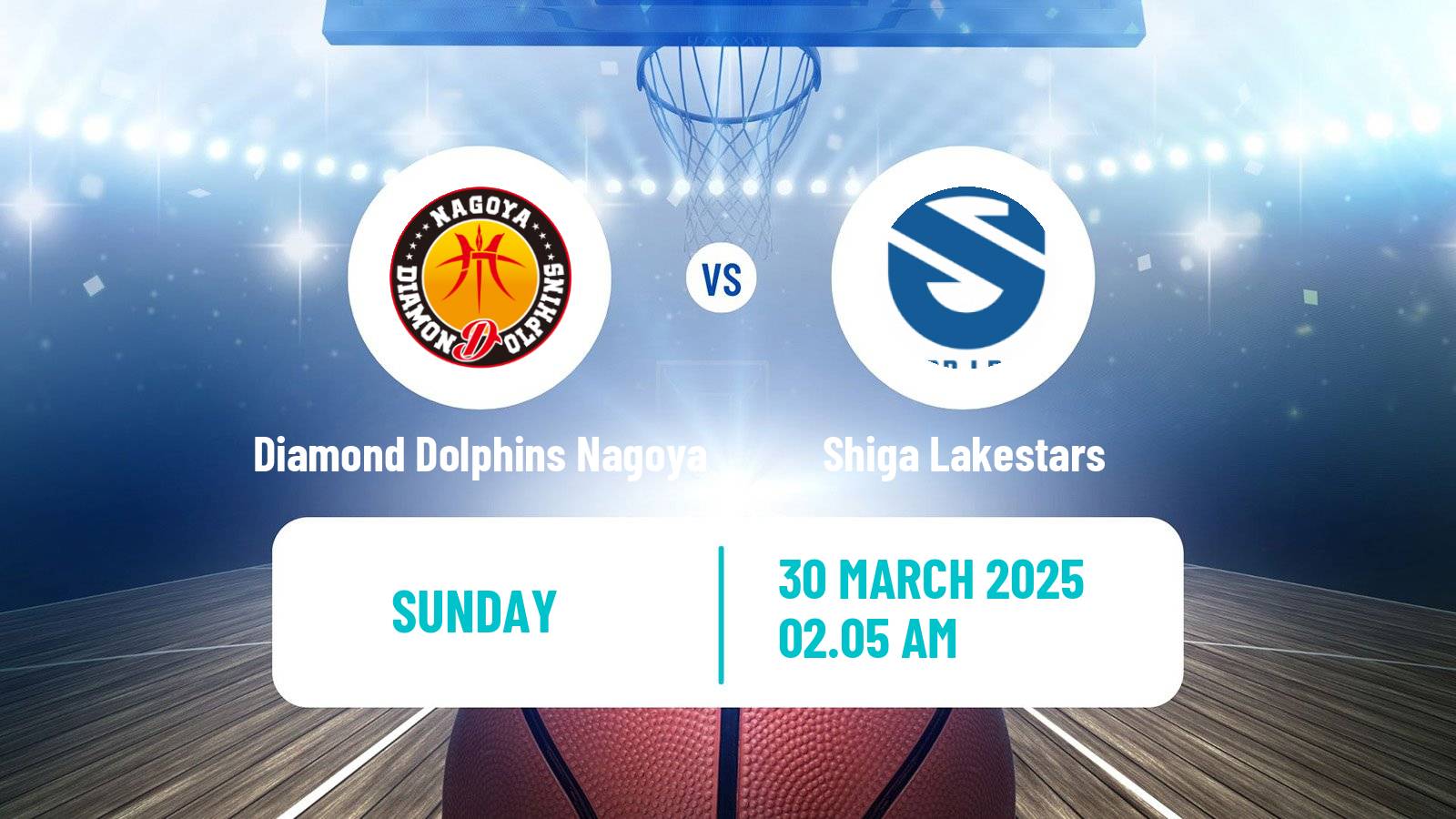 Basketball BJ League Diamond Dolphins Nagoya - Shiga Lakestars