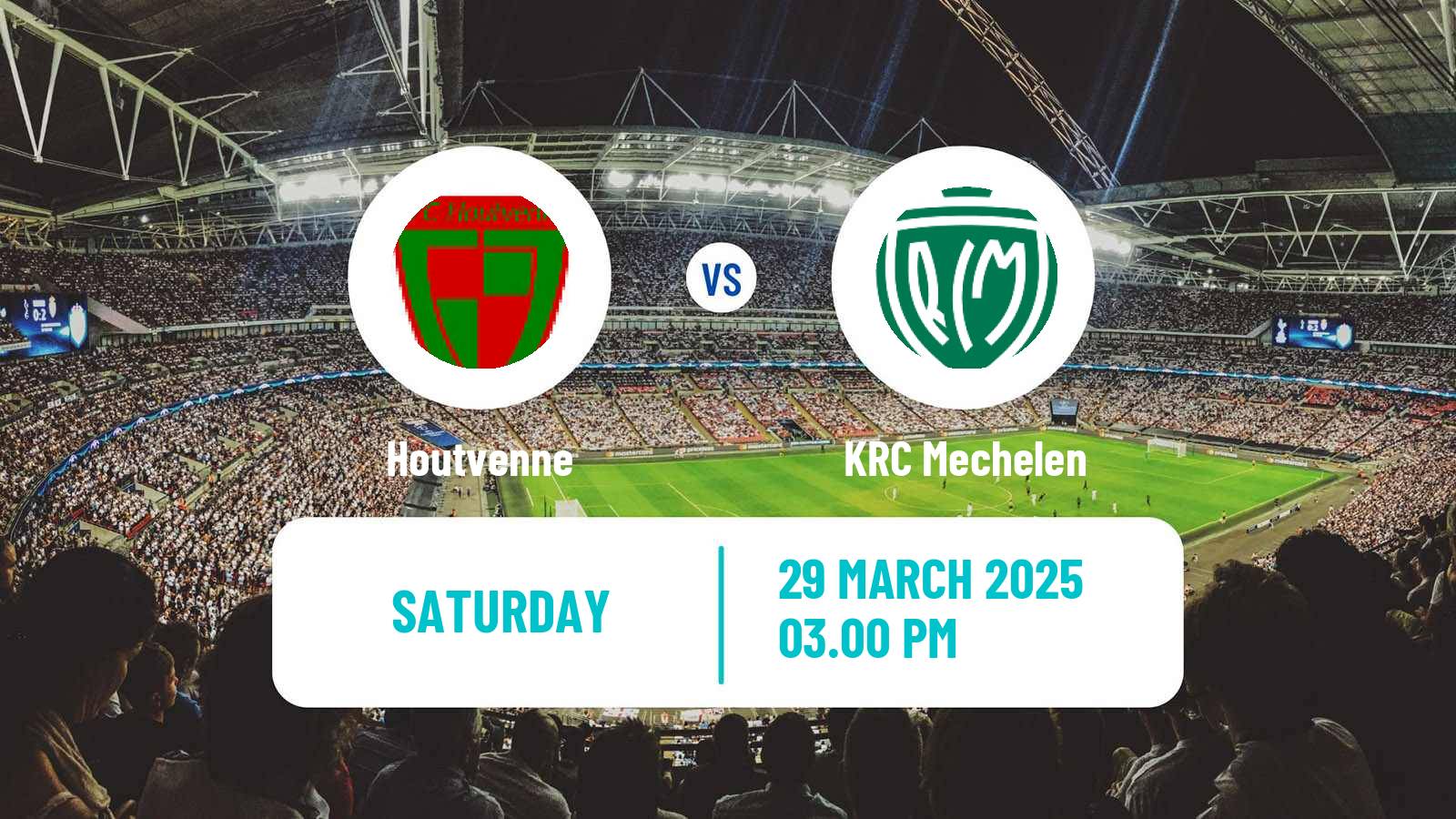 Soccer Belgian Second Amateur Division Group B Houtvenne - KRC Mechelen