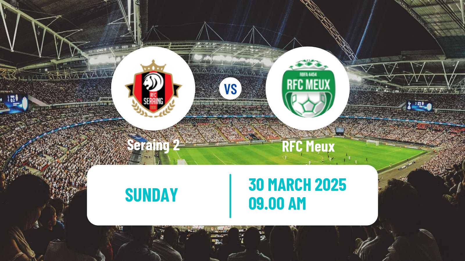 Soccer Belgian Second Amateur Division Group C Seraing 2 - Meux