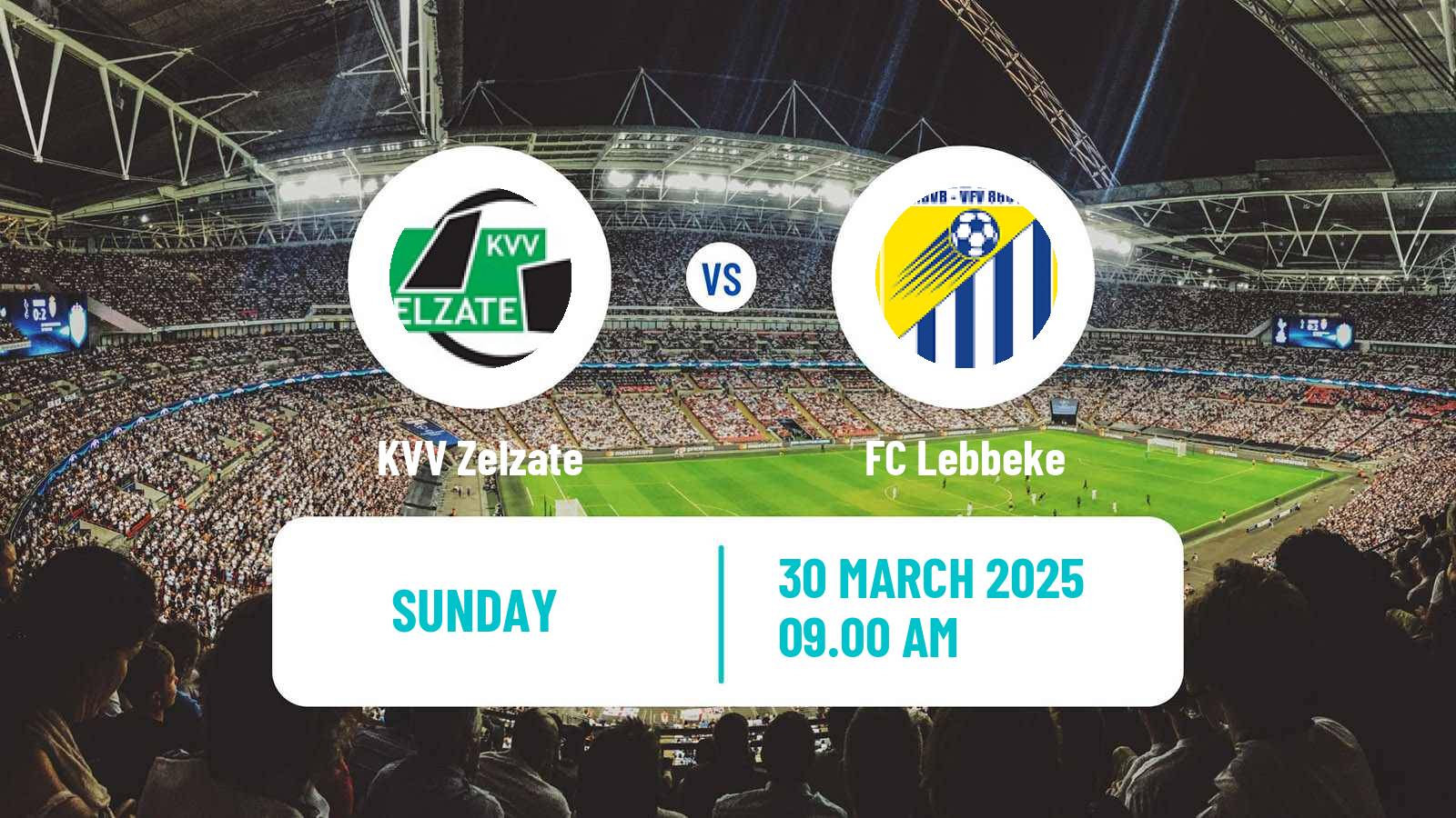 Soccer Belgian Second Amateur Division Group A Zelzate - Lebbeke