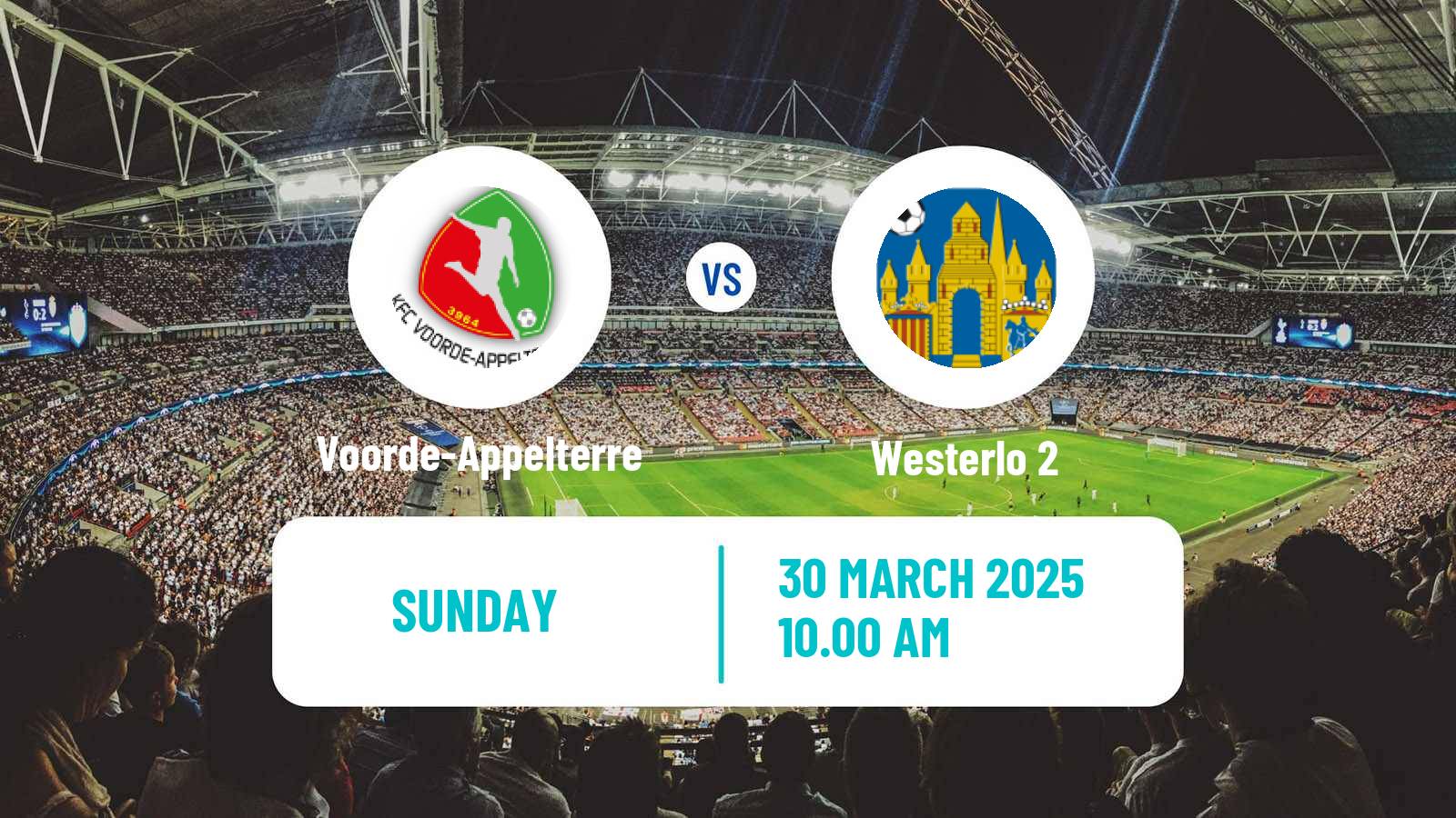 Soccer Belgian Second Amateur Division Group A Voorde-Appelterre - Westerlo 2