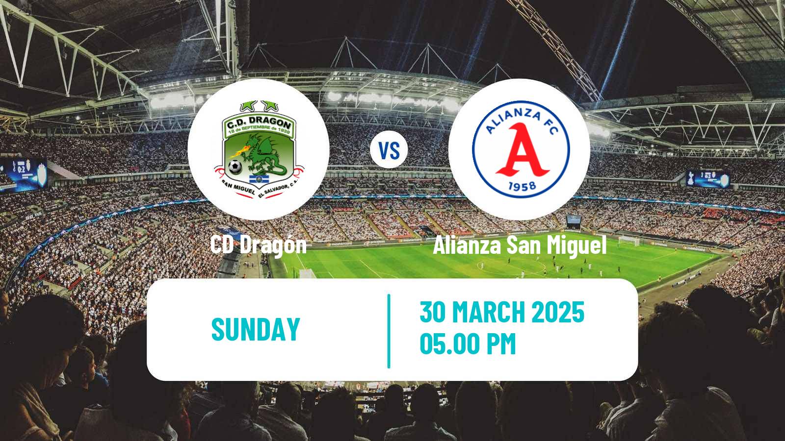Soccer El Salvador Primera Division CD Dragón - Alianza San Miguel