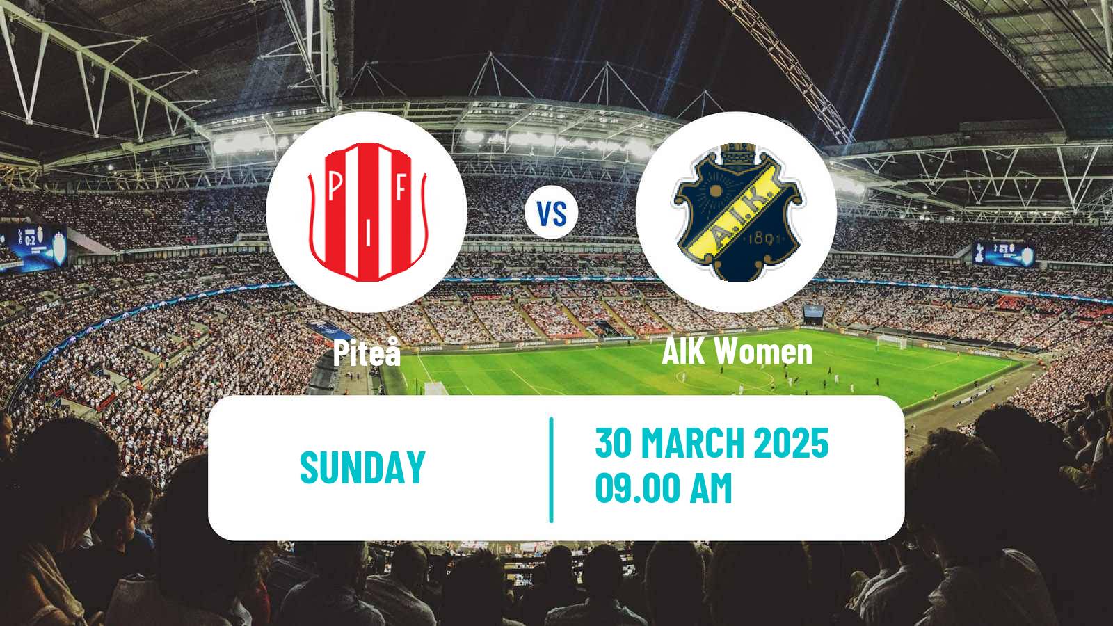 Soccer Swedish Allsvenskan Women Piteå - AIK