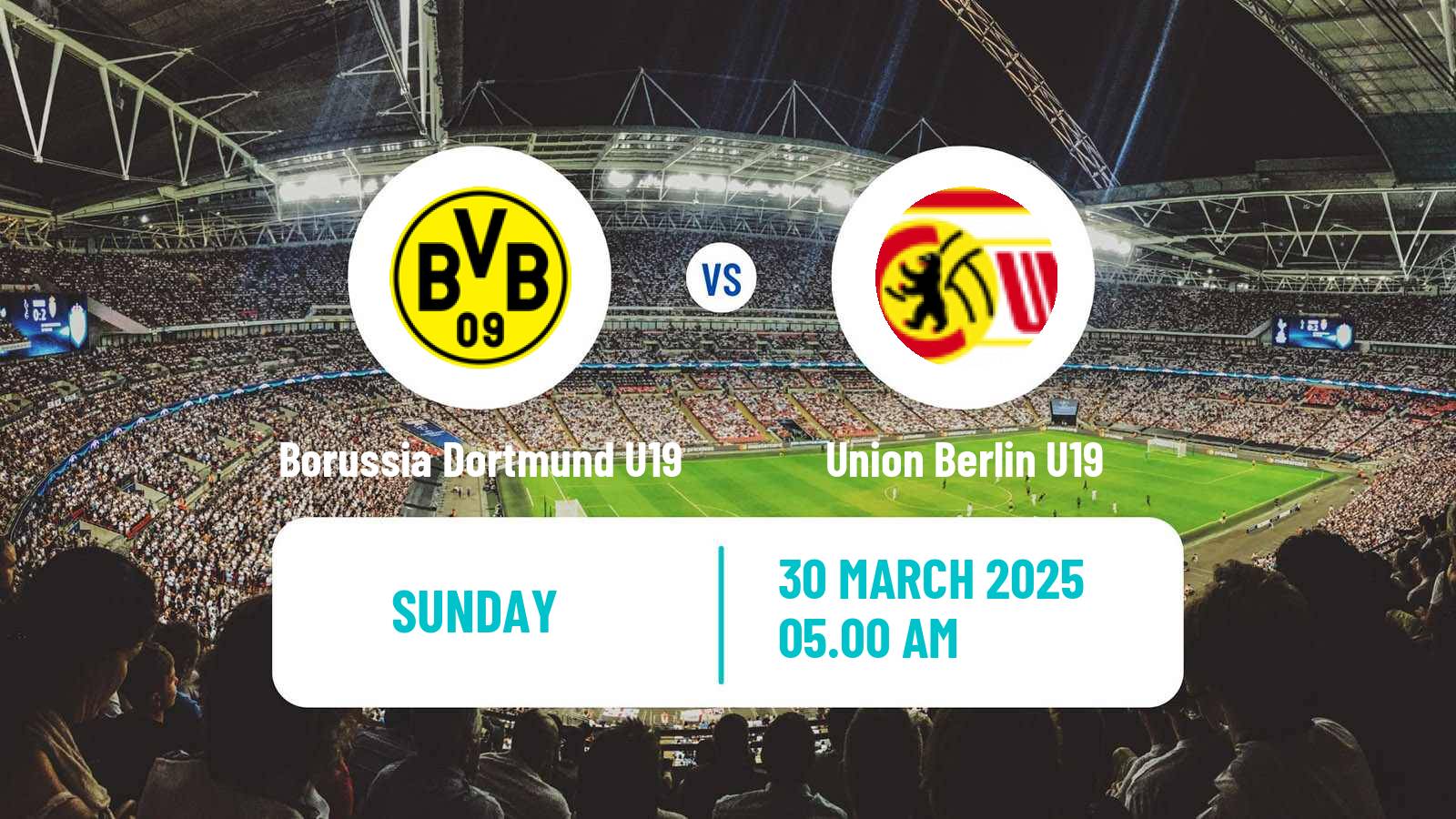 Soccer German DFB Youth League Borussia Dortmund U19 - Union Berlin U19