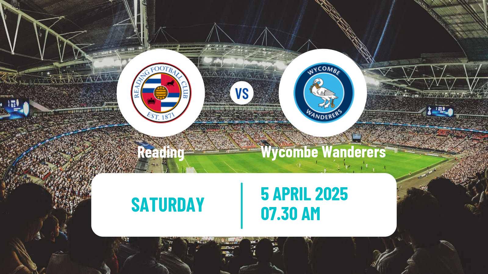 Soccer English League One Reading - Wycombe Wanderers