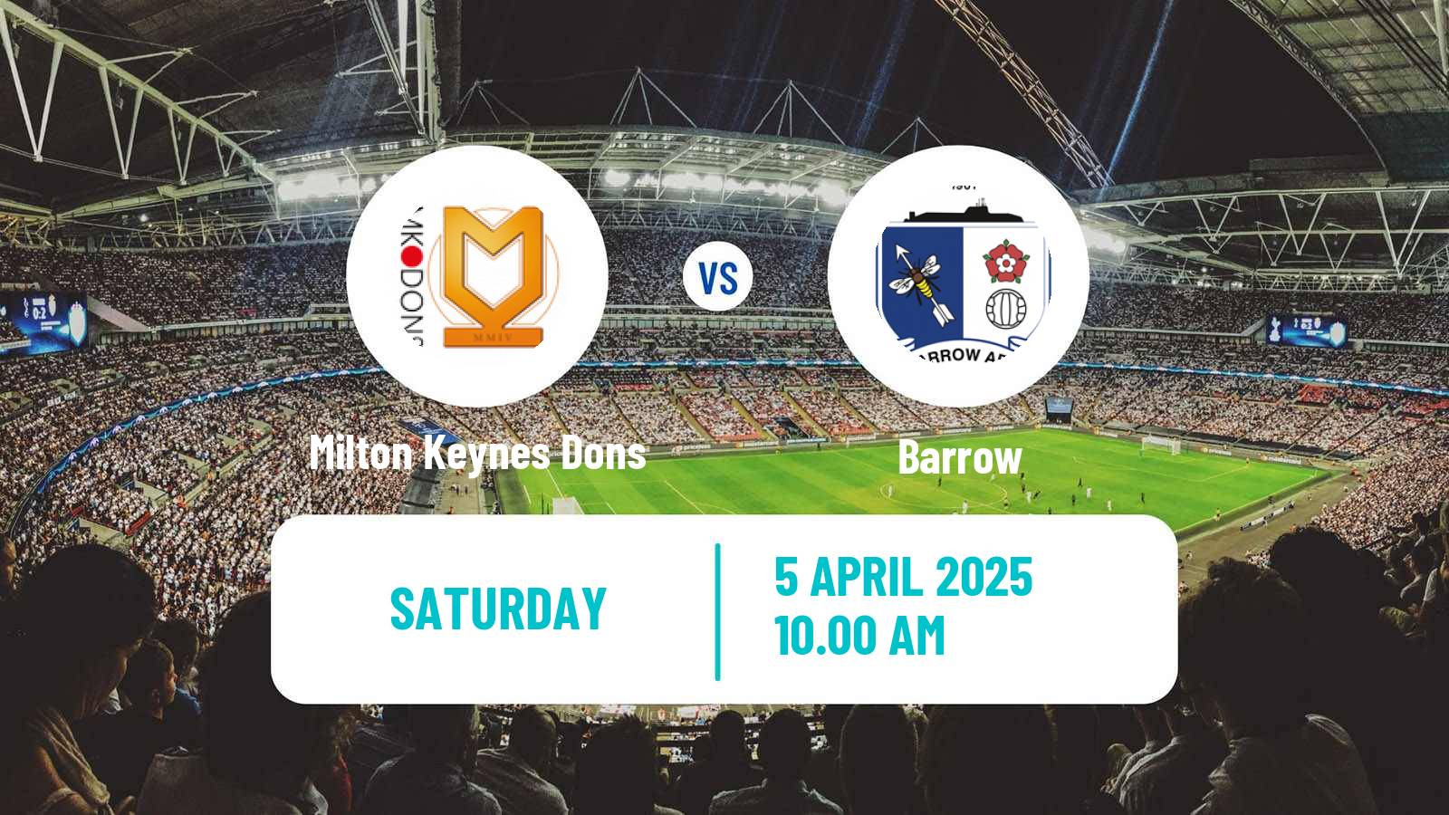 Soccer English League Two Milton Keynes Dons - Barrow