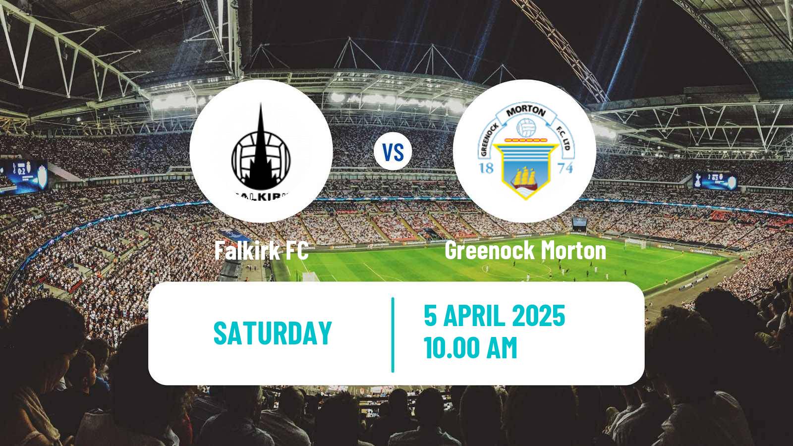 Soccer Scottish Football Championship Falkirk - Greenock Morton