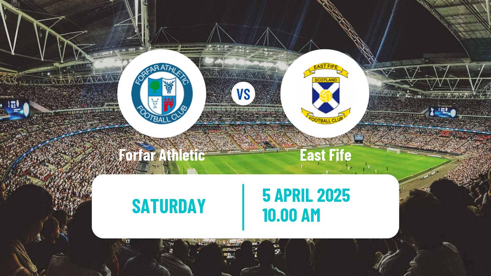 Soccer Scottish League Two Forfar Athletic - East Fife