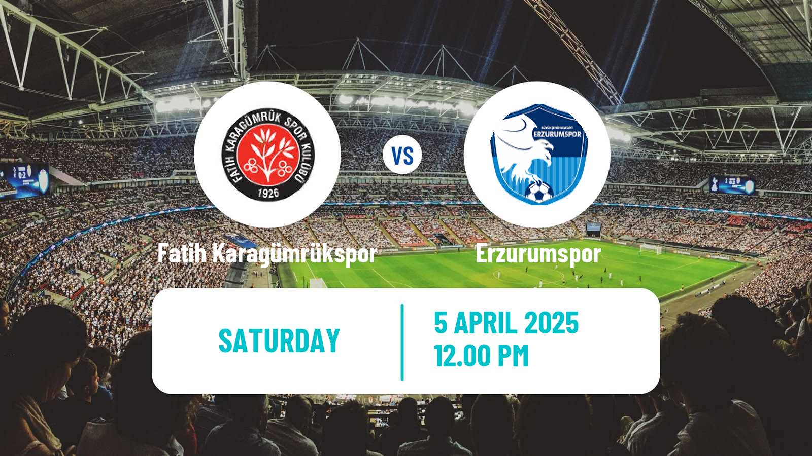 Soccer Turkish First League Fatih Karagümrükspor - Erzurumspor