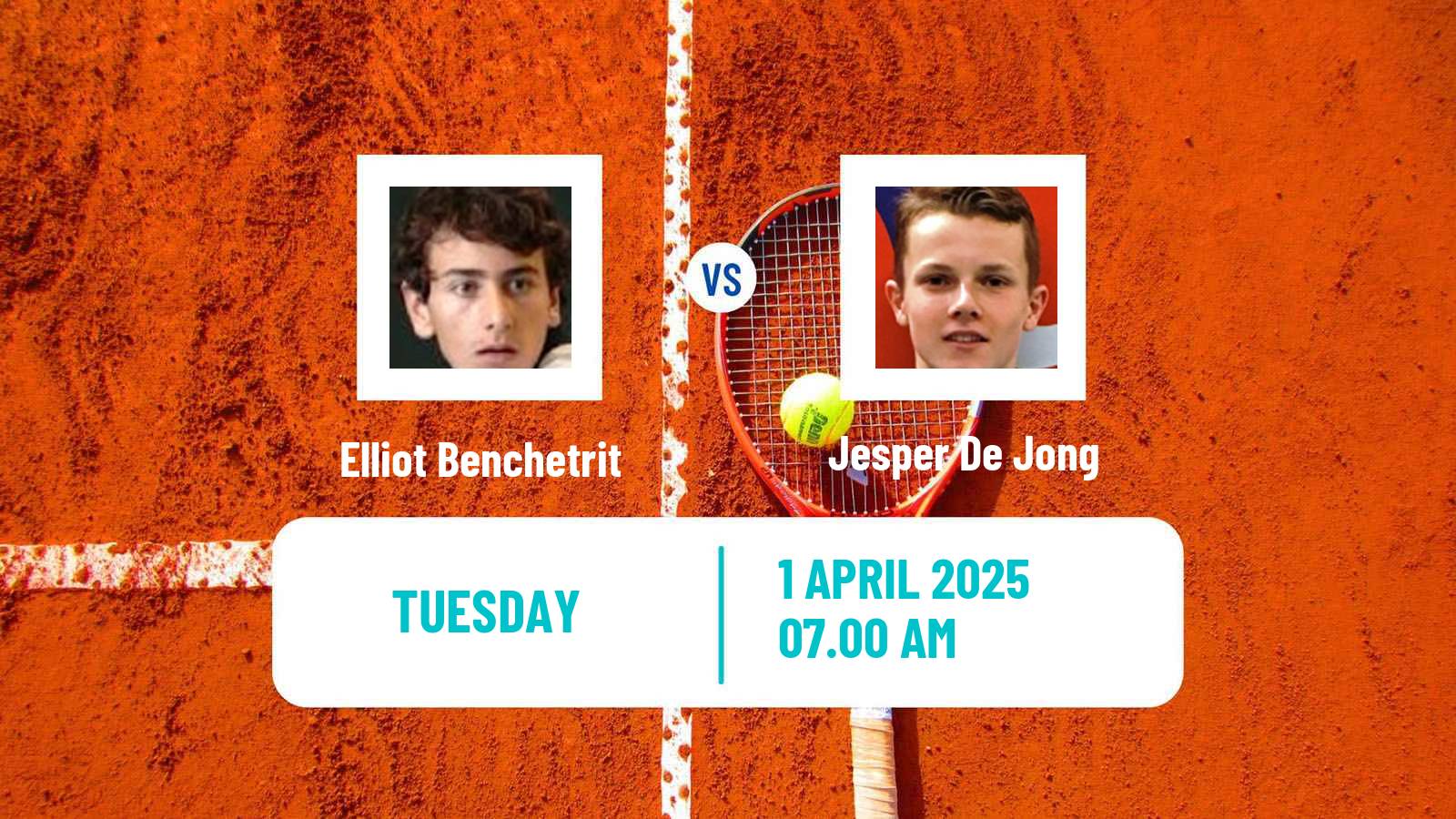 Tennis ATP Marrakech Elliot Benchetrit - Jesper De Jong