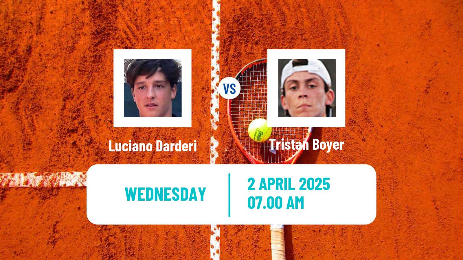Tennis ATP Marrakech Luciano Darderi - Tristan Boyer