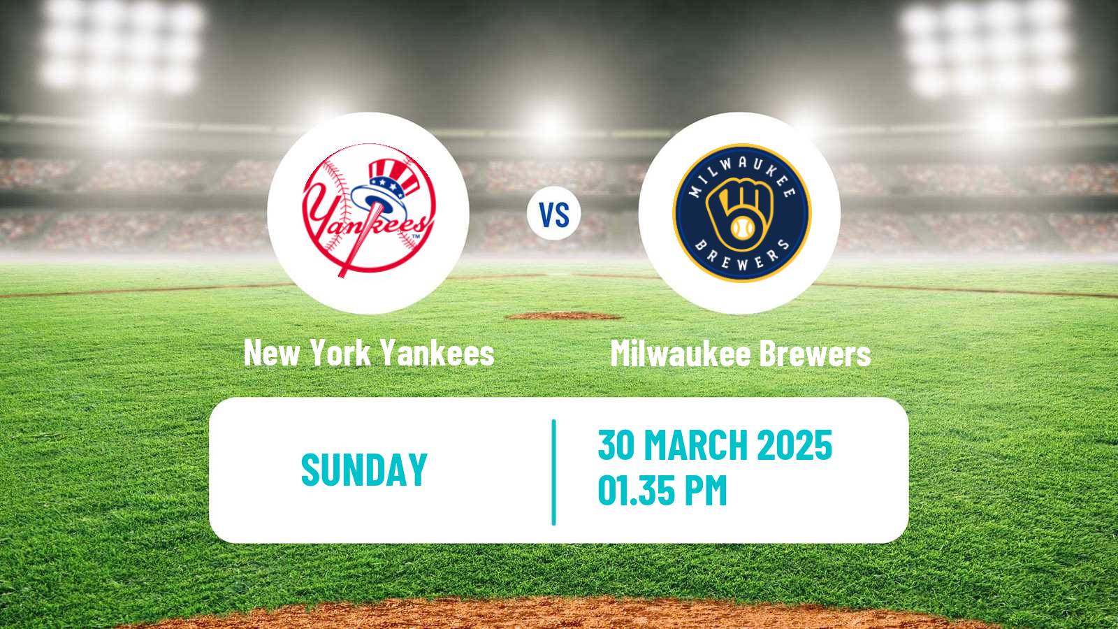 Baseball MLB New York Yankees - Milwaukee Brewers
