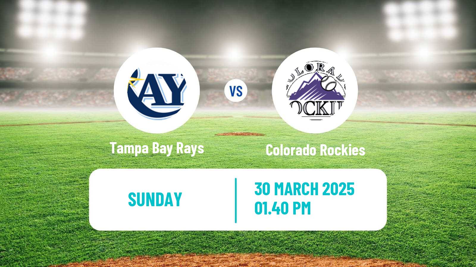 Baseball MLB Tampa Bay Rays - Colorado Rockies