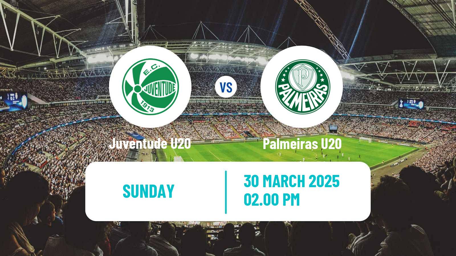 Soccer Brasileiro U20 Juventude U20 - Palmeiras U20