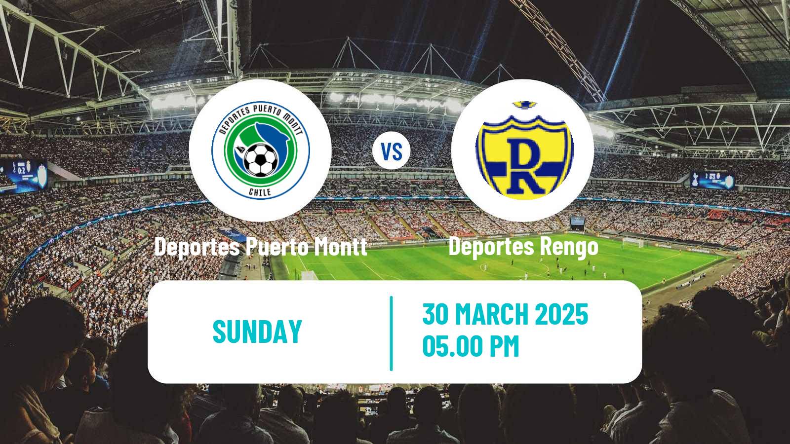 Soccer Chilean Segunda Division Deportes Puerto Montt - Deportes Rengo